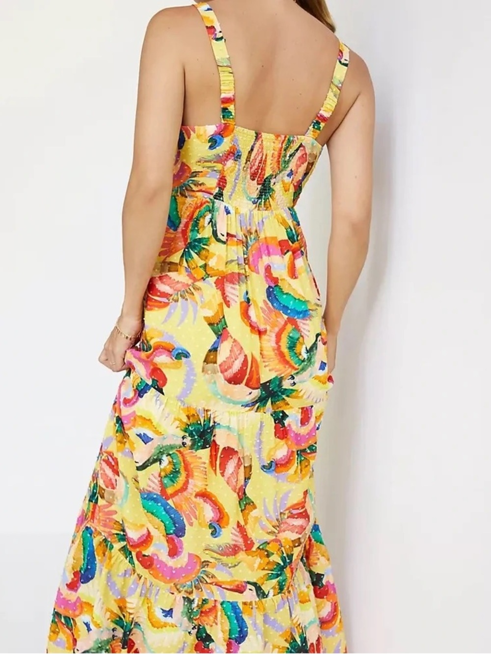 FARM Rio Yellow Tropical Maxi Dress with Multicolor Print - Picture 3 of 7